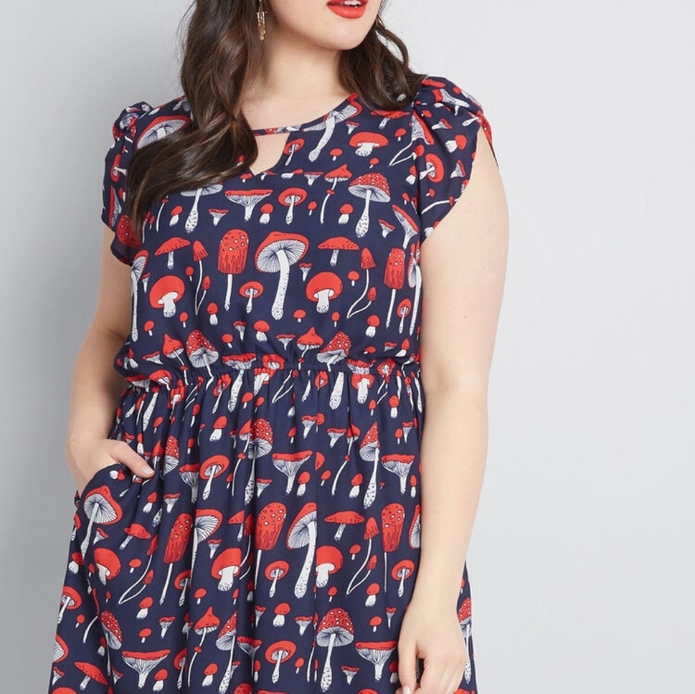 ModCloth mushroom print dress